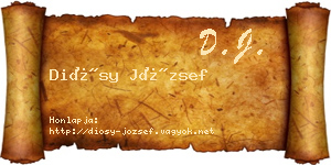 Diósy József névjegykártya