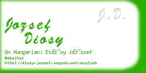 jozsef diosy business card